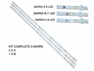 BARRE STRIP LED TV 40" LB40017 TELEFUNKEN TE40282S25 TOSHIBA 40L3653DB PANASONIC - Imagen 1 de 4