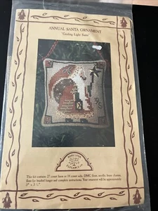 Homespun Elegance Annual Santa Ornament Guiding Light Santa Cross Stitch Pattern - Picture 1 of 3