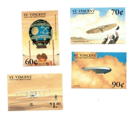 St. Vincent 1999 SC# 2687-90 Airplanes, Zeppelin, Balloon - Set of 4 Stamps MNH Cover