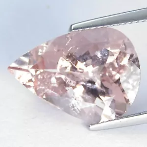Piedra preciosa suelta pera morganita color rosa melocotón natural genuino de 8,46 quilates Ref VDO - Imagen 1 de 6