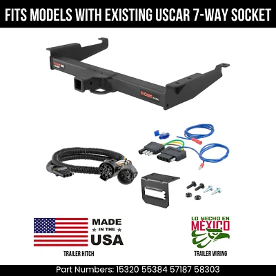 Enganche de remolque para GMC Savana 1500 03-14 con cableado de 5 pines con correa de enchufe USCAR Foto 1 de 4
