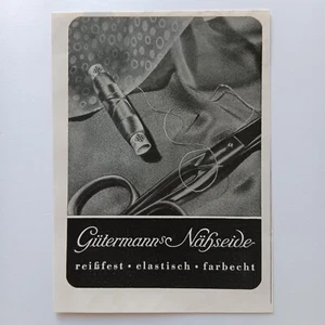 1941 Gütermanns Nähseide, Garn, Schneidern, Werbeanzeige, Werbung, Reklame - Picture 1 of 1