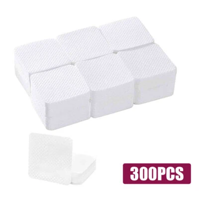 Paquete de 300 almohadillas de algodón sin pelusa toallitas para uñas removedor de gel lote desechable Foto 1 de 4
