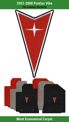 Alfombrillas delanteras Lloyd Velourtex para Pontiac Vibe '03-08 con logotipo emblema Pontiac Foto 1 de 4