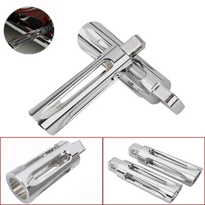 Motor Chrome Passenger Foot pegs Fit For Harley Road King Softail Deluxe FLSTN - Picture 1 of 12
