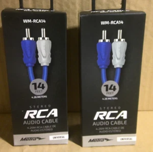 Metra WM-RCA14 RCA AMP Audio Kabel 4,26 Meter 14 Fuß Universal 2er Pack - Bild 1 von 2