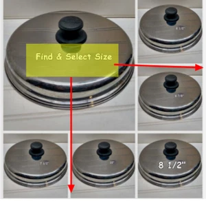 Lifetime Lid West Bend Stainless Cover for Pan Pot Dutch Oven Skillet [Pick Size - Picture 1 of 13