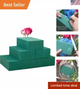 Medium Density Floral Foam Blocks - Pack of 6, Perfect for All Arrangements - Picture 1 of 11