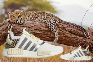 ADIDAS ORIGINALS NMD R1 ANIMAL PRINT RUNNER WOMEN's FOOTWEAR WHITE - PLATINUM - Picture 1 of 7