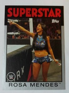 WWE Rosa Mendes #52 2016 Topps Heritage Silver Parallel Card SN 34 of 50