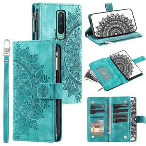 For OnePlus 8 Case Datura Leather Zipper Card Slots Flip Wallet Pocket Cover - Picture 1 of 68