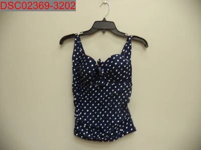 Camiseta tankini Liz Claiborne para mujer negra blanca a lunares, talla M 002056421686 Foto 1 de 4