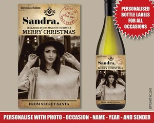 Personalizado Personal de Negocios Fiesta Regalo Navidad 19 Crímenes Botella de Vino Etiqueta 207 - Imagen 1 de 5