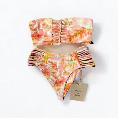 🌻¡NUEVO con etiquetas! Conjunto de bikini Stone Fox Swim Hot Tropix talla XS. Foto 1 de 4