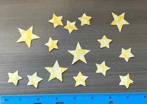 Yellow Stars Iron on Fabric Appliques Pre-Cut - Picture 1 of 1