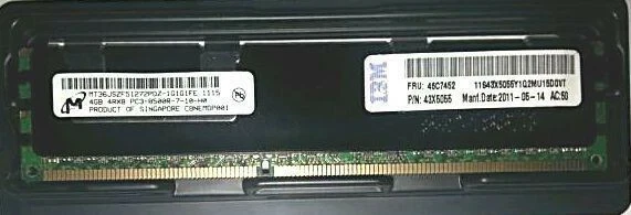 MICRON MT36JSZF51272PDZ-1G1F1AB 4GB PC3-8500 DDR3-1066MHz ECC REGISTERED MEMORY - Image 1 of 1