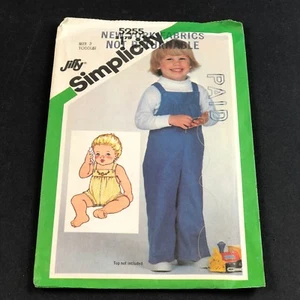 Simplicity Vintage Schnittmuster #5255 Kleinkind Overall 2 Längen Größe 3 ungeschnitten - Bild 1 von 3