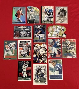 Lote de tarjetas de fútbol americano Colts Peyton Manning Faulk Edgerrin James Pat McAfee All Pro - Imagen 1 de 17