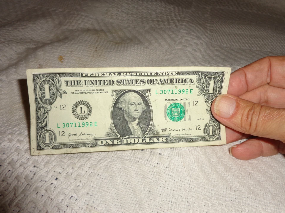 birthday/anniversery note $1 dollar L30-7-1-1992E - Image 1 of 2