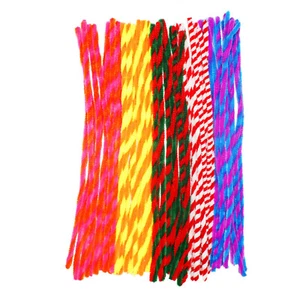 Chenille Twist Assortment Bicolour Ø 6 MM 30 CM 50 Pieces - Picture 1 of 2