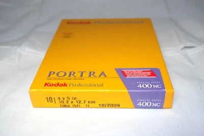 Kodak 4x5"  Portra 400 NC Color Negative Film. 10 Sheets. Unopened. Dated 10/09 - Image 1 of 4