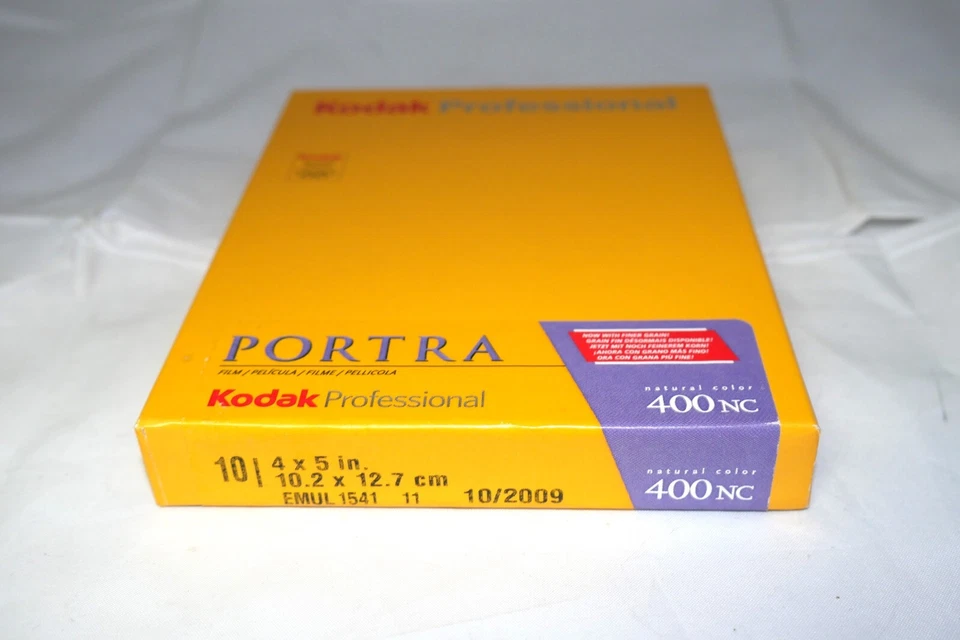 Kodak 4x5"  Portra 400 NC Color Negative Film. 10 Sheets. Unopened. Dated 10/09 - Image 1 of 4
