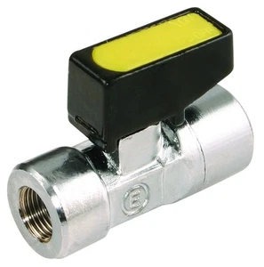 Gas Mini Hebel Kugelhahn Hahn Stecker auf Stecker - Stecker auf Buchse - Kompression-Stecker - Bild 1 von 6