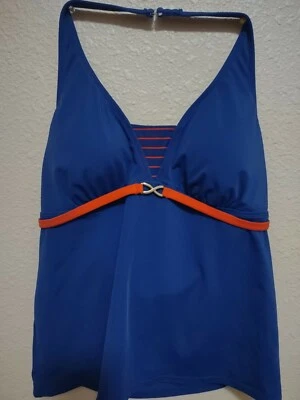 Tropical Escape Women Tankini Blue,  Size:16 - Image 1 of 4