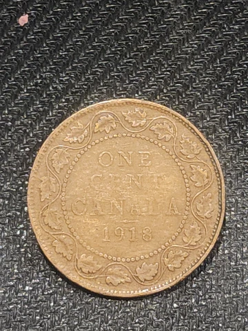 1918 Canada One Cent Coin Cover