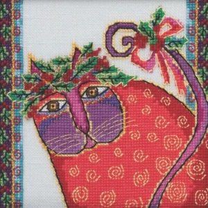 Christmas Kitten Cross Stitch Kit Mill Hill 2020 Laurel Burch LB302015 - Picture 1 of 2