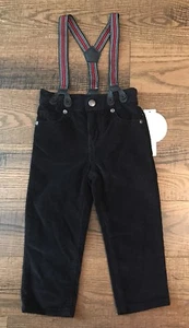 Kleinkind Jungen Hosenträger Hose Set schwarz Cord 18/24 Monate Koala Kinder NEU - Bild 1 von 4