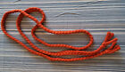 Persimmon Orange Jeans / Dress Belt, Braided Rope Style ,  L = 61"