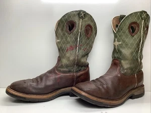MENS TWISTED X COWBOY WORK STEEL TOE BROWN BOOTS SIZE 9 EE - Picture 1 of 9