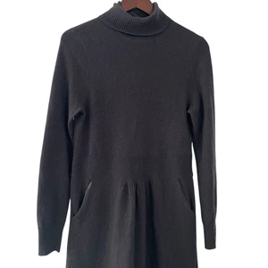 Vestido Suéter J Crew Cuello Alto Cuello Alto S Gris Carbón Lana Mezcla Cachemira - Imagen 1 de 4