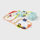 Train Set - Gigglescape: Wooden & Plastic Toy Railroad Crossing Gate Tracks