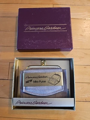 Vintage Princess Gardner Mini Purse Wallet Leather Taupe Original New Old Stock  - Image 1 of 4