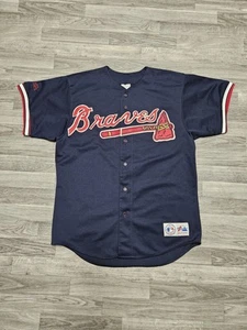 Vintage 90s Atlanta Braves XL Chipper Jones MLB Baseball Jersey Made In USA - Picture 1 of 6