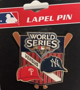 2009 NEW YORK YANKEES PHILADELPHIA PHILLIES WORLD SERIES PIN - Picture 1 of 1