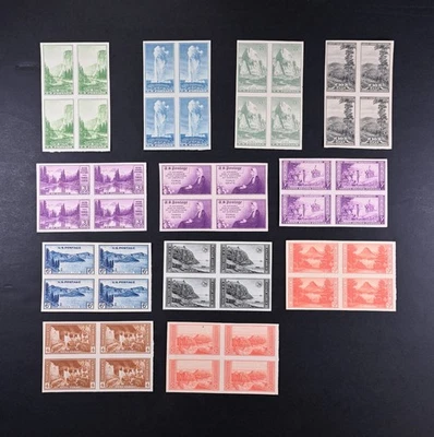 USA Scott # 754-755, 756-765 Blocks of 4 VF MNG as Issued Stamps Cat $67 - Image 1 of 4