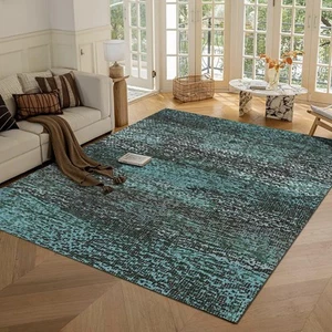Washable Area Rug - 1/6 Thick - Stain & Water Resistant Non-Slip - Resistant ... - Picture 1 of 7