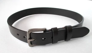 U. S. Polo Assn Belt Dark Brown Faux Leather Brushed Silver Buckle Size 22-24 - Picture 1 of 8
