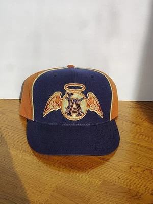 Vintage Los Angeles Angels Hat Cap Fitted 7 3/8 Cooperstown Halo Wings - Image 1 of 4