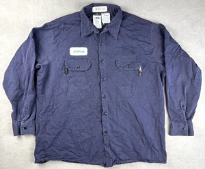Lote 2 Camisas Aramark FR Westex Ultrasoft HRC2 2112 Hombre’s 2XL Azul Manga Larga - Imagen 1 de 12