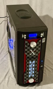 Thermaltake Xaser v Damier V6000A ATX Tower Black Red Aluminum Case w/ Mods Read - Picture 1 of 16