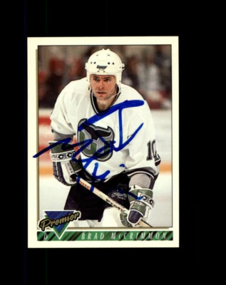 Brad McCrimmon Signed 1993-94 Topps Premier #391 Whalers IPA In Person Autograph - Image 1 of 2