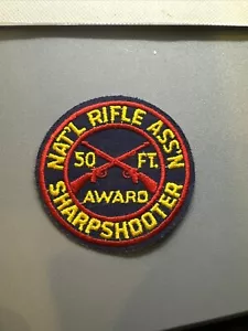 BSA Boy Scout patches from National Rifle Association 50 ft Sharpshooter Award - Picture 1 of 1