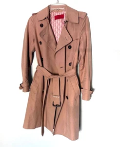 Authentic Carolina Herrera Women's Trench Coat Size XS Beige/Light Brow Cotton - Picture 1 of 20