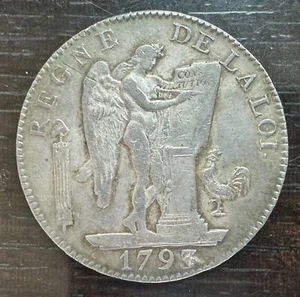 Convention - 6 Pound Genius Head 1793 in Paris - Picture 1 of 2