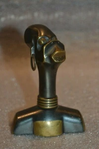1940/50's Bottle Cap Opener Corkscrew Bronze African Lady Signed Barbeitos Lisbo - Picture 1 of 9