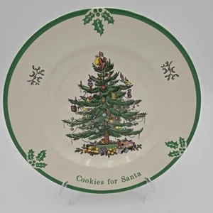 Spode Christmas Tree, Cookies for Santa 10,5 Zoll Teller England, sieht aus wie neu! - Bild 1 von 5